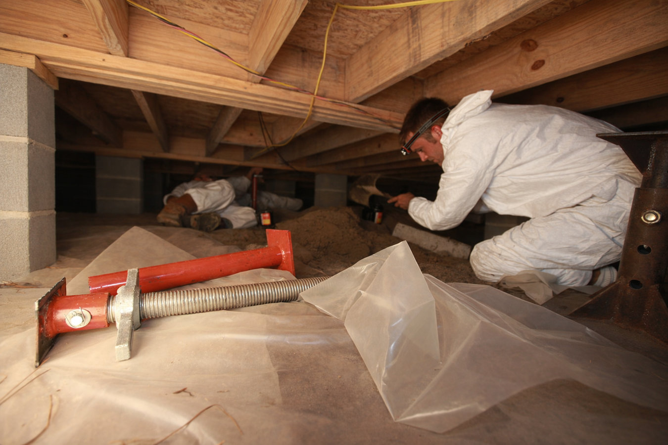 Vapor barrier installation in Minot, ND